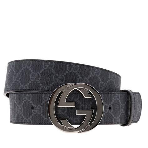 cintura pelle nera gucci|Cinture da uomo Gucci .